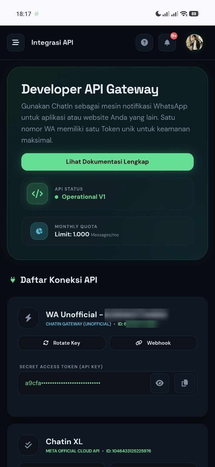 API Integration ChatIn
